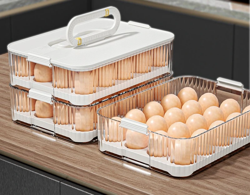 Fridge Organizer Refrigerator Stackable Egg Storage